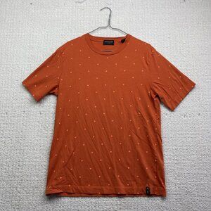 Scotch and Soda Amsterdam Men's T Shirt Sz M Short Sleeve Orange Geometric AOP